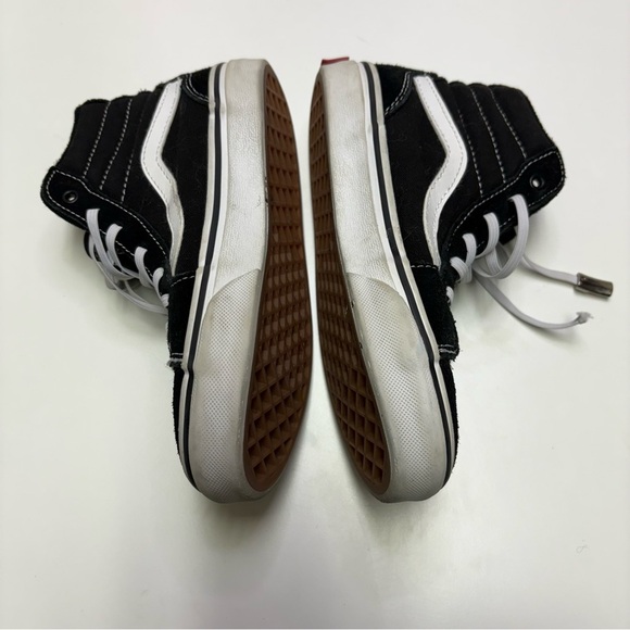 2/20$ Vans Youth Boys 1 Classic Black White High Top Old Skool Sneakers Shoes - Picture 6 of 8